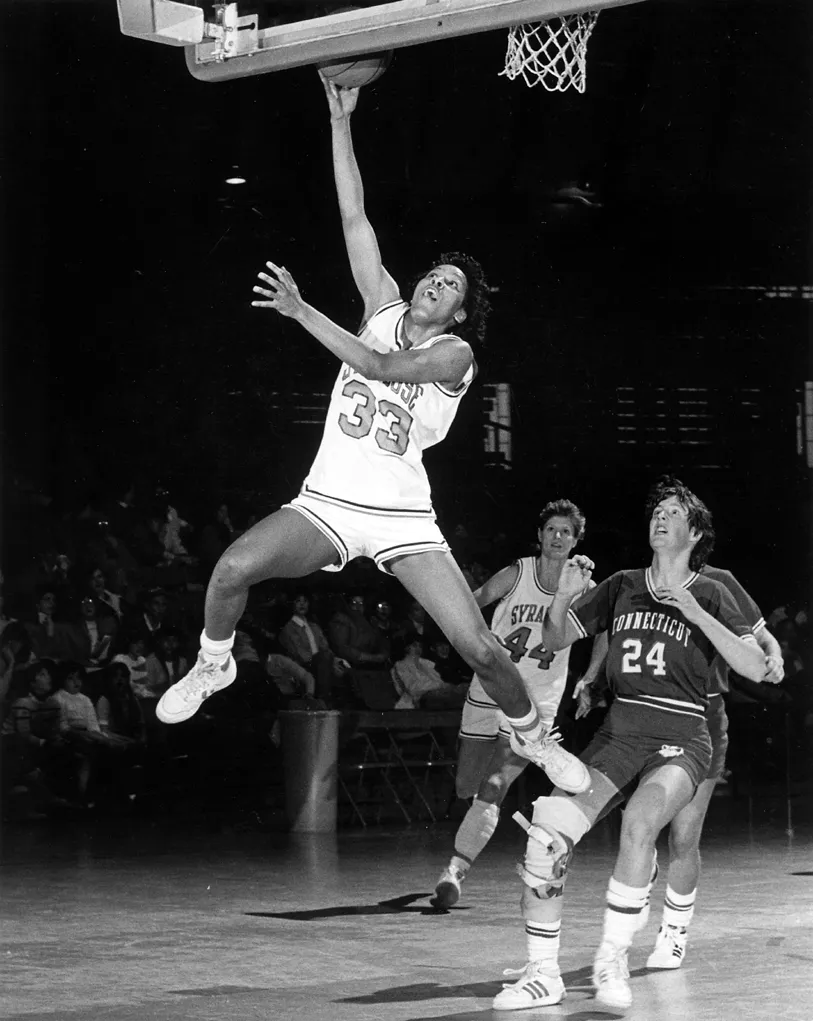 Felisha Legette-Jack playing basketball