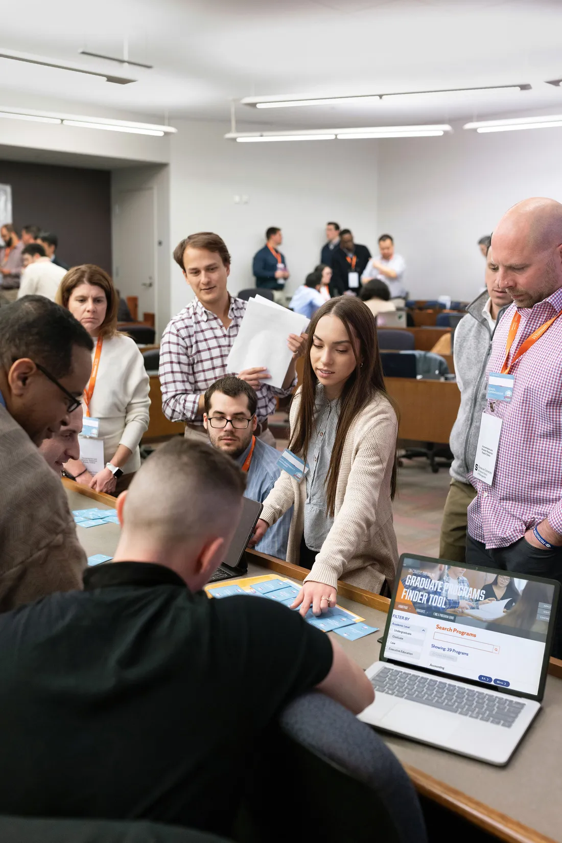 Gianna Mangicaro in a business conference.
