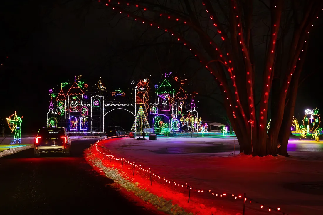 The light displays at Lights on the Lake.