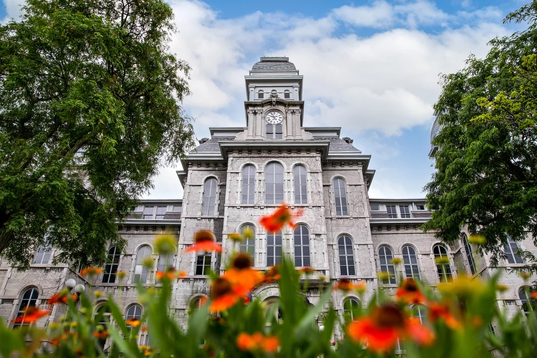 An exterior view of The College of Arts and Sciences at Syracuse University.