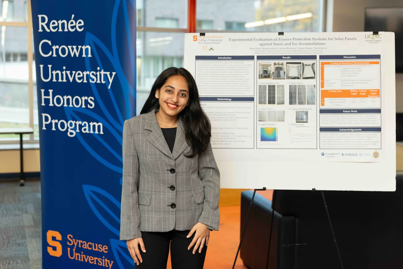 Students present their research to members of the campus community during the Renee Crown University Honors Program Undergraduate Research Fair.