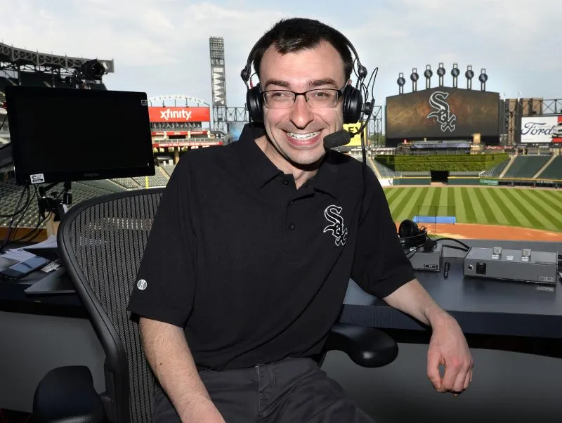 Jaon Benetti in action in press box on game day