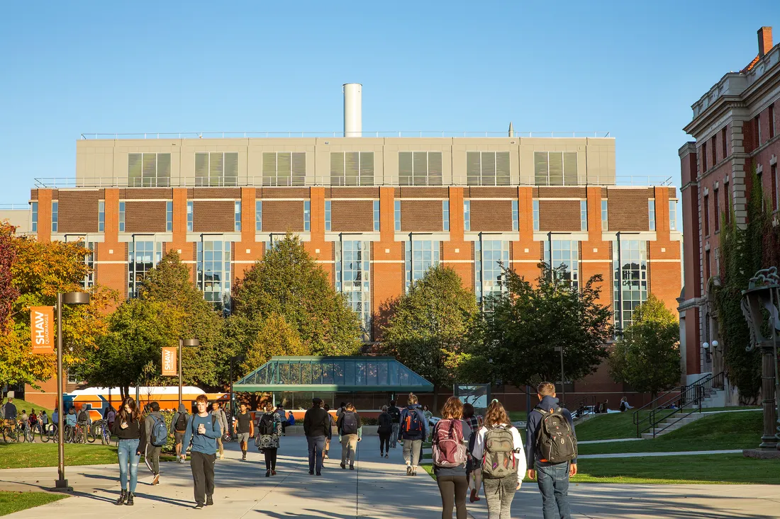 Person walking on campus.