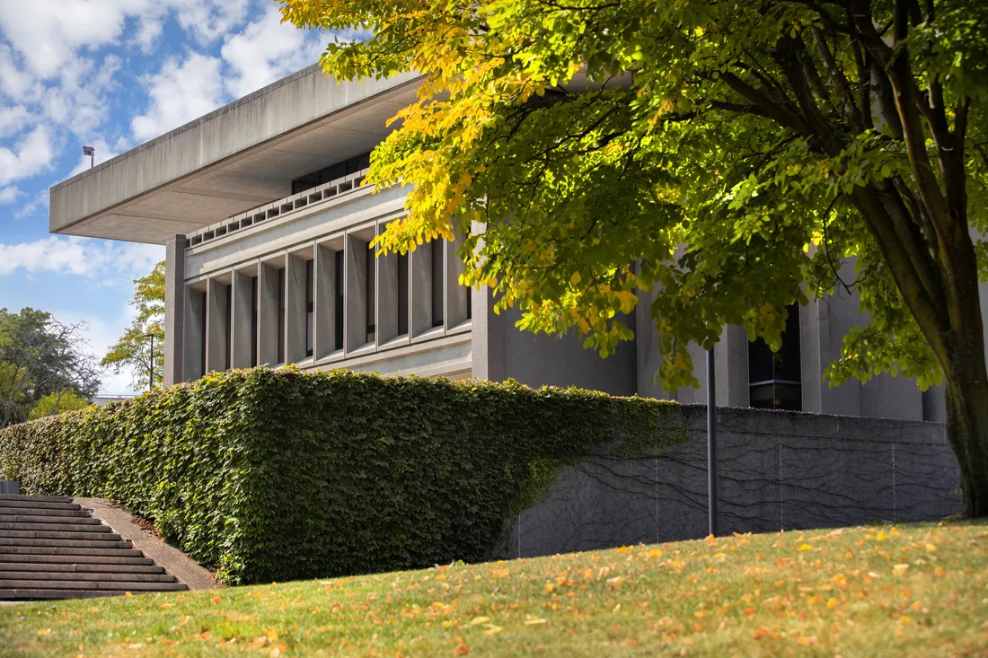 Outside shot of Newhouse Communications Center 1.