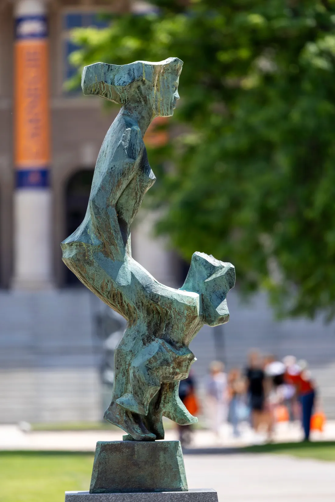 Statue of the Dancing Mother, located in between Hinds Hall and H.B. Crouse Building