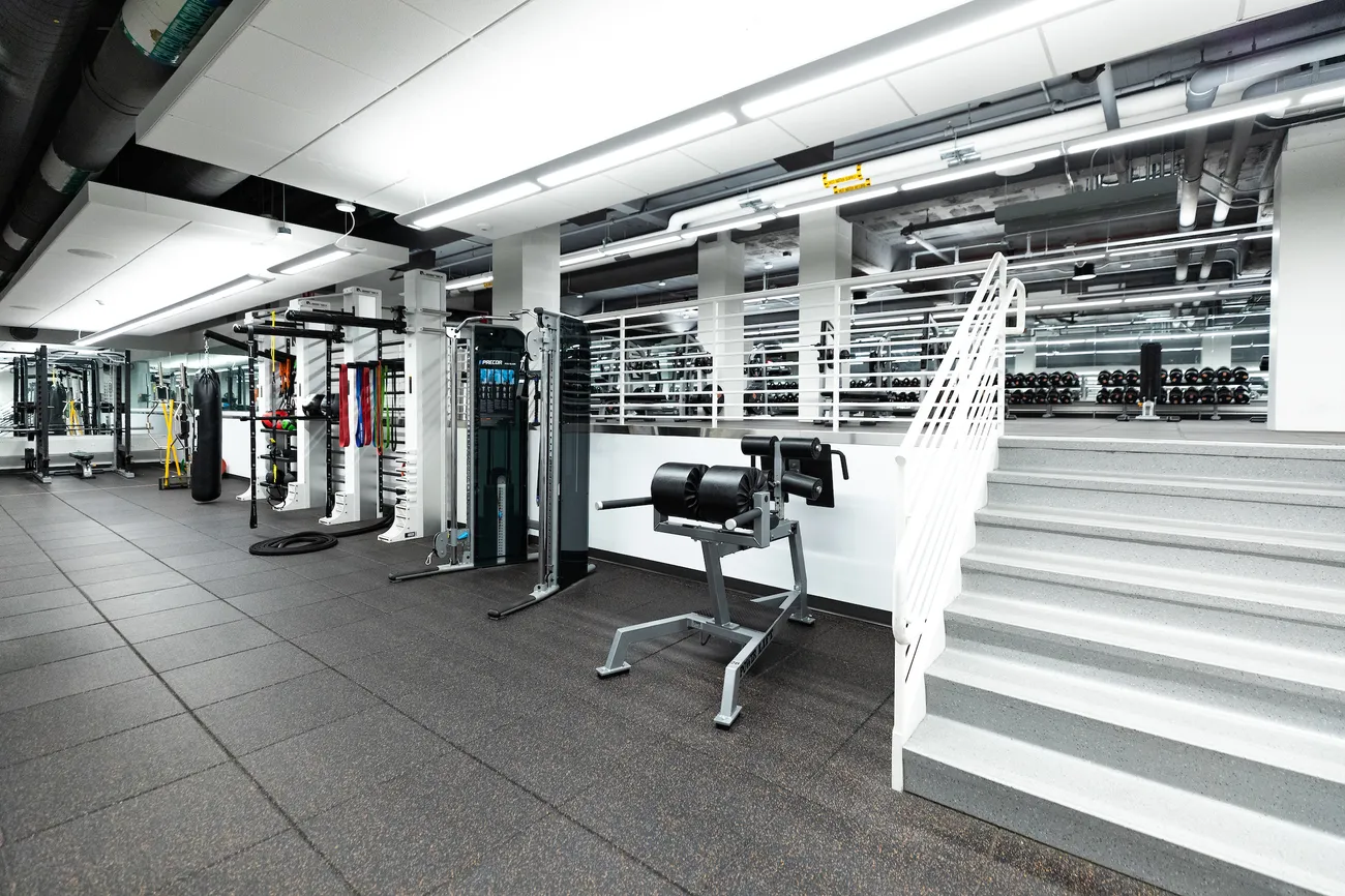 Interior of the Barnes Center at the Arch.