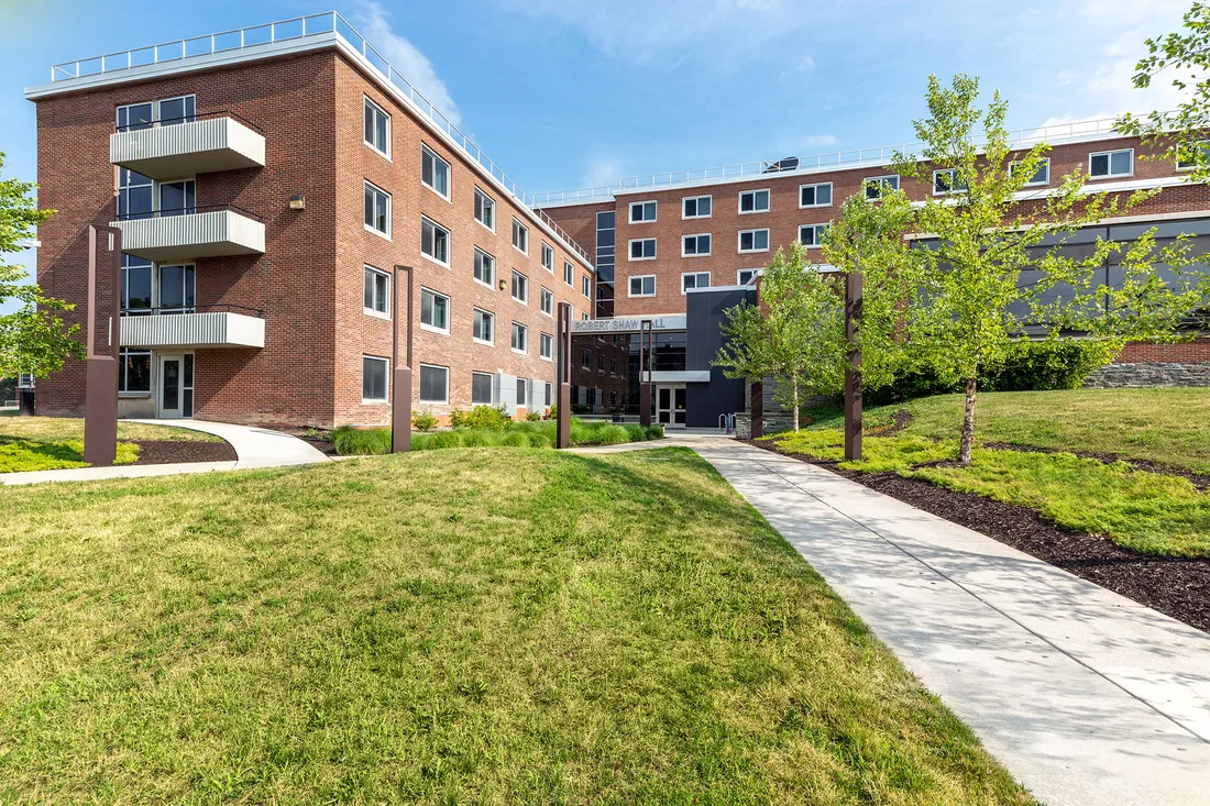 Exterior of Robert Shaw residence hall.