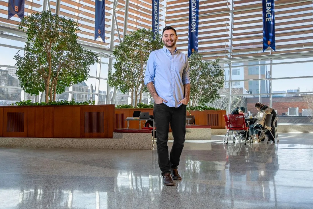 Scott Bingle in large room with windows