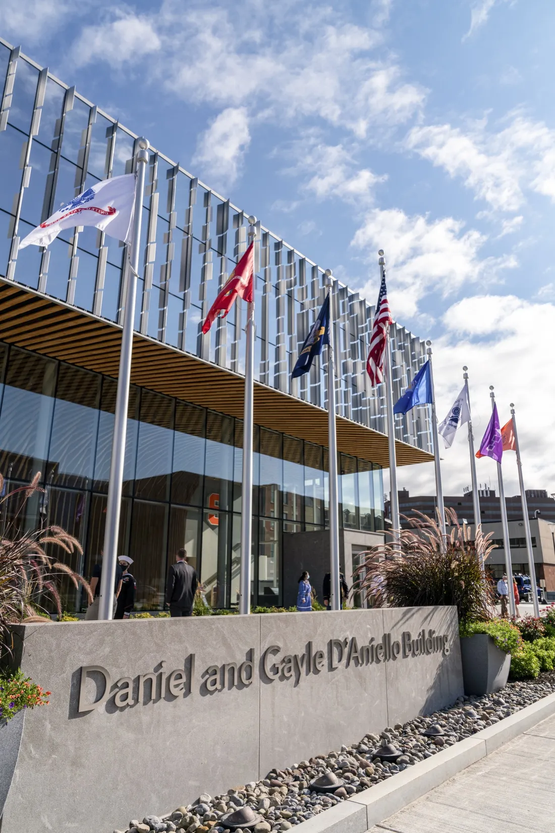 The outside of the Daniel and Gayle D'Aniello Building.