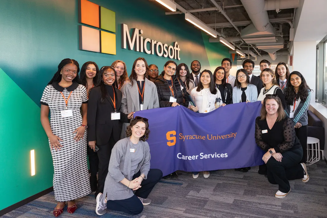 Students at Microsoft in Boston.