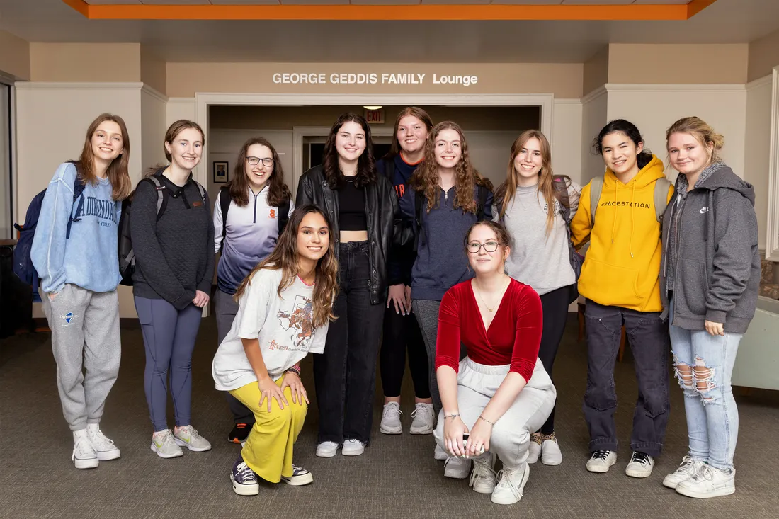 Group portrait of the Sport Analytics Women club.