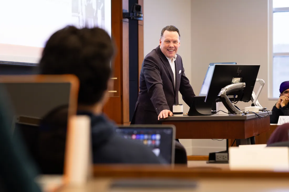 Professor teaching class.