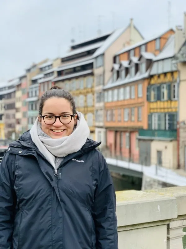 Portrait of Justine Legg in Strasbourg.