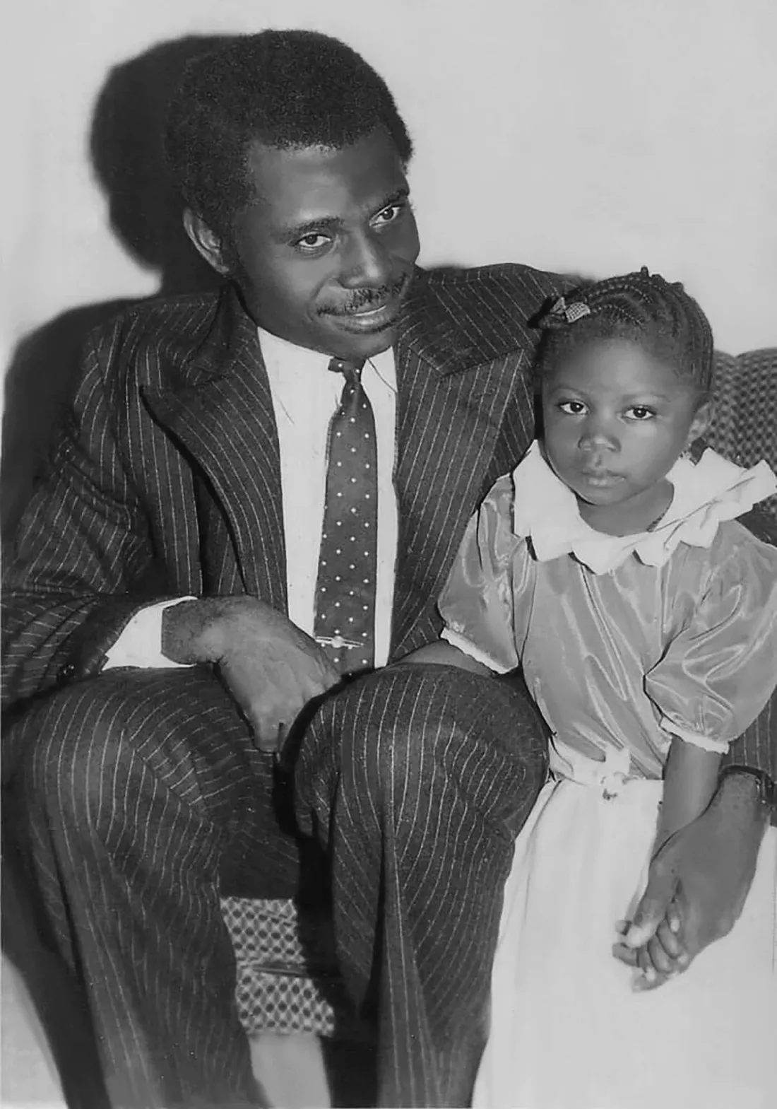 Tosin Alabi with her father.
