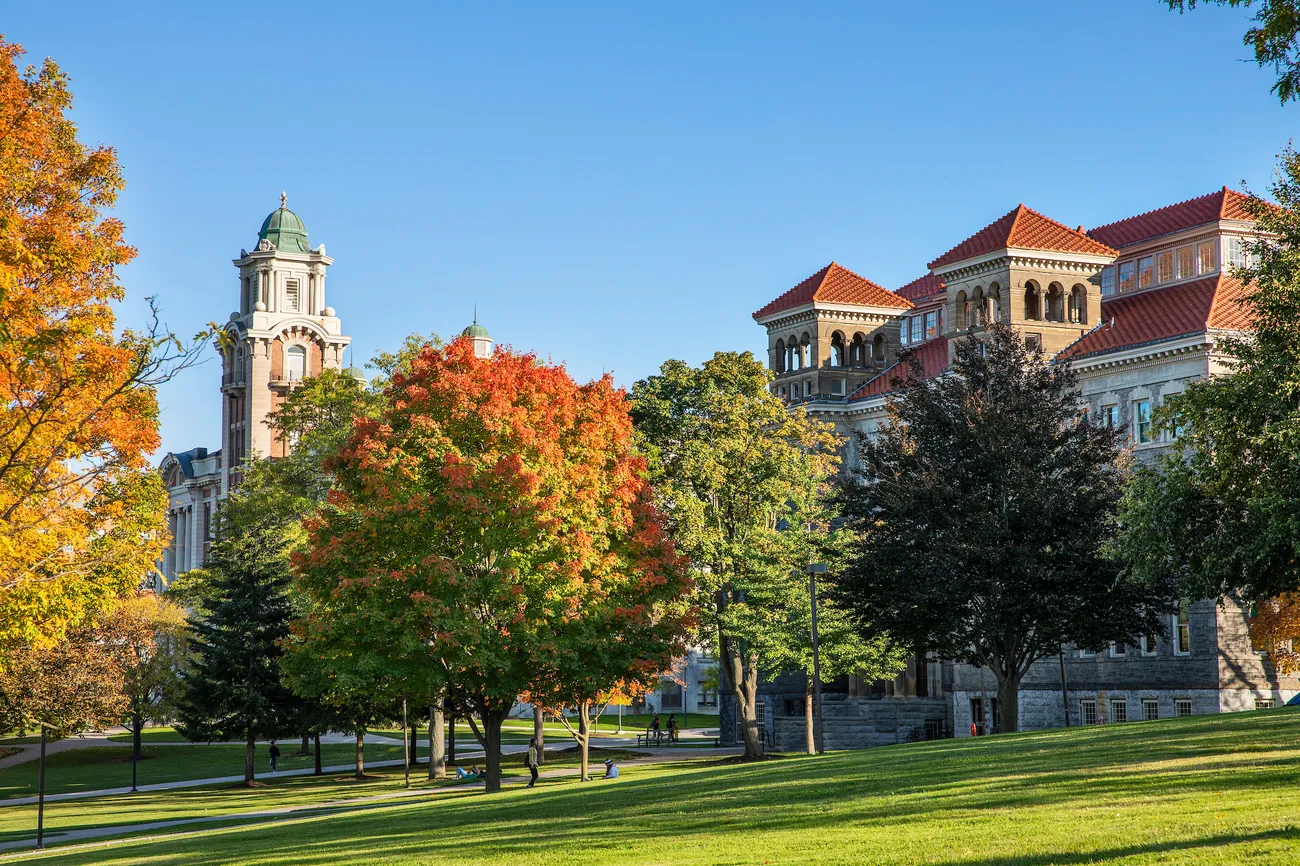 Imagery of Syracuse University campus.