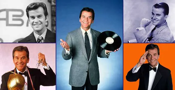 Photo collage of alumni Dick Clark.