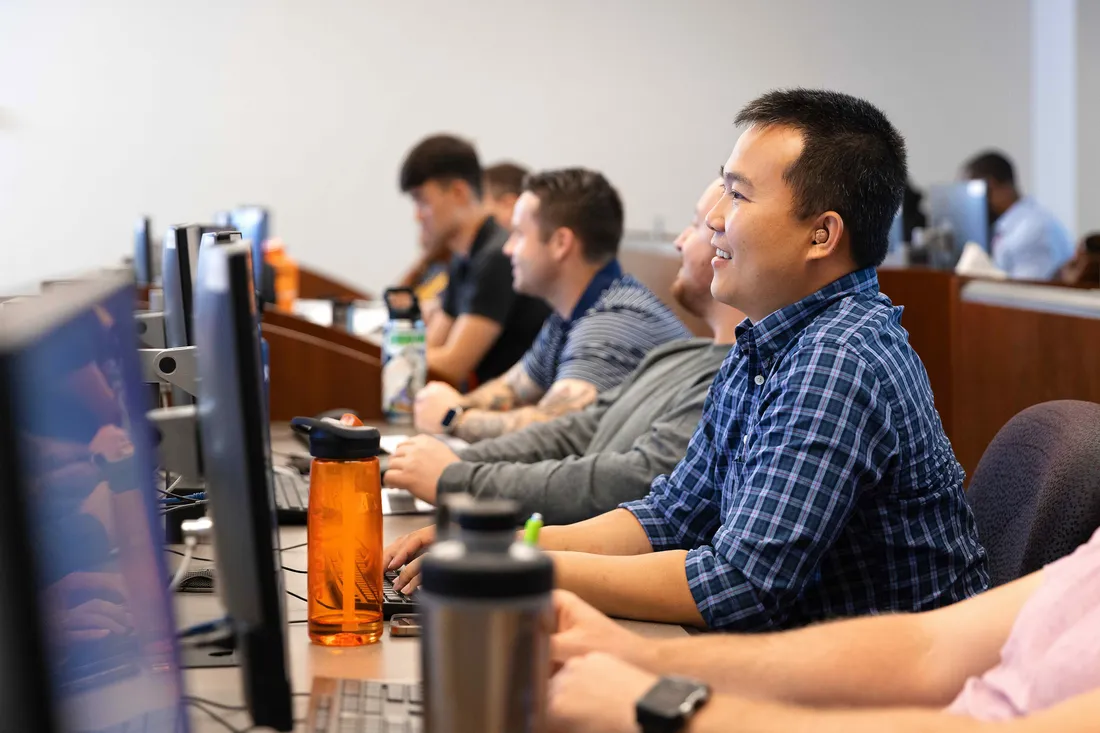 Students in Professor Don Harter's Class in the Defense Comptrollership Program.