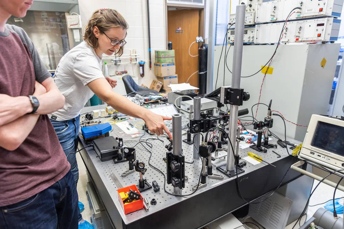 Researchers in a lab.