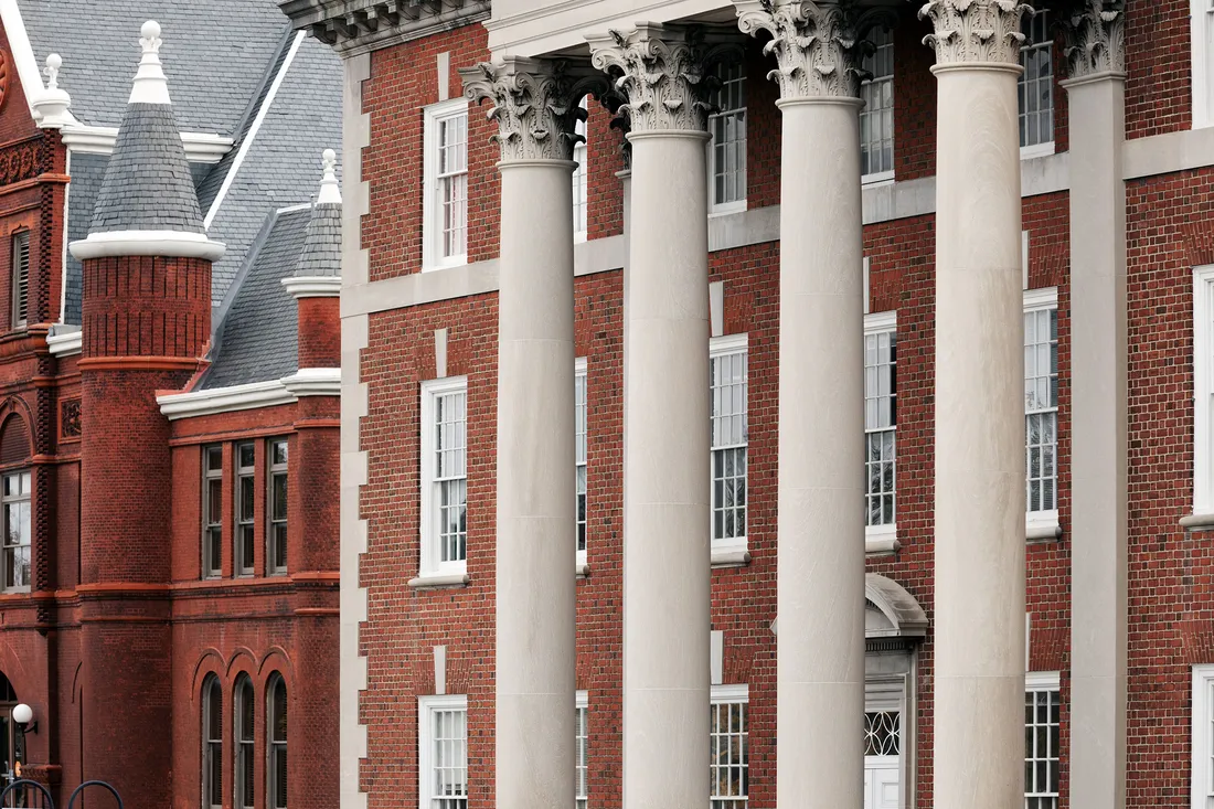 A picture of the Maxwell Tolley Hall building on campus.