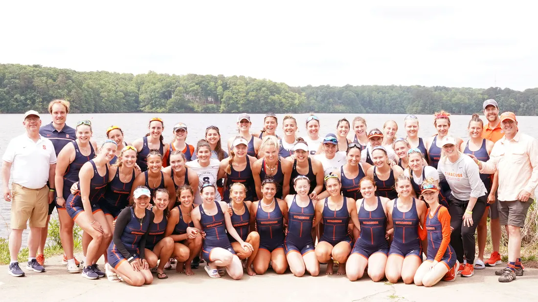 2023 Syracuse University women's rowing team.