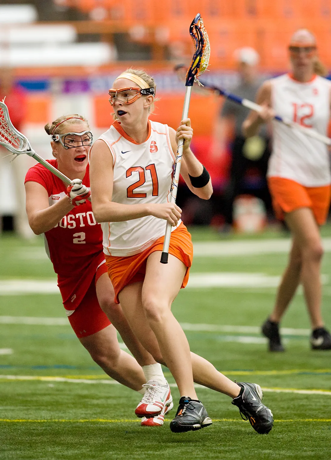 Katie Rowan Thomson on the lacrosse field.