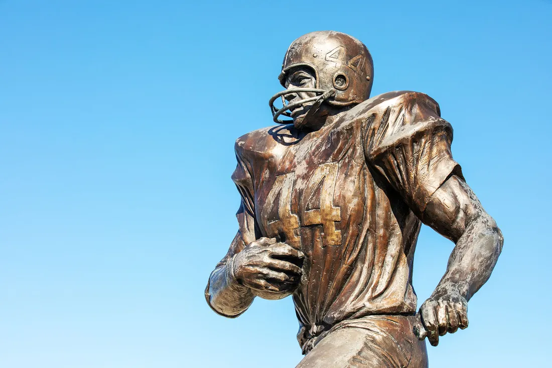Statue of number 44.