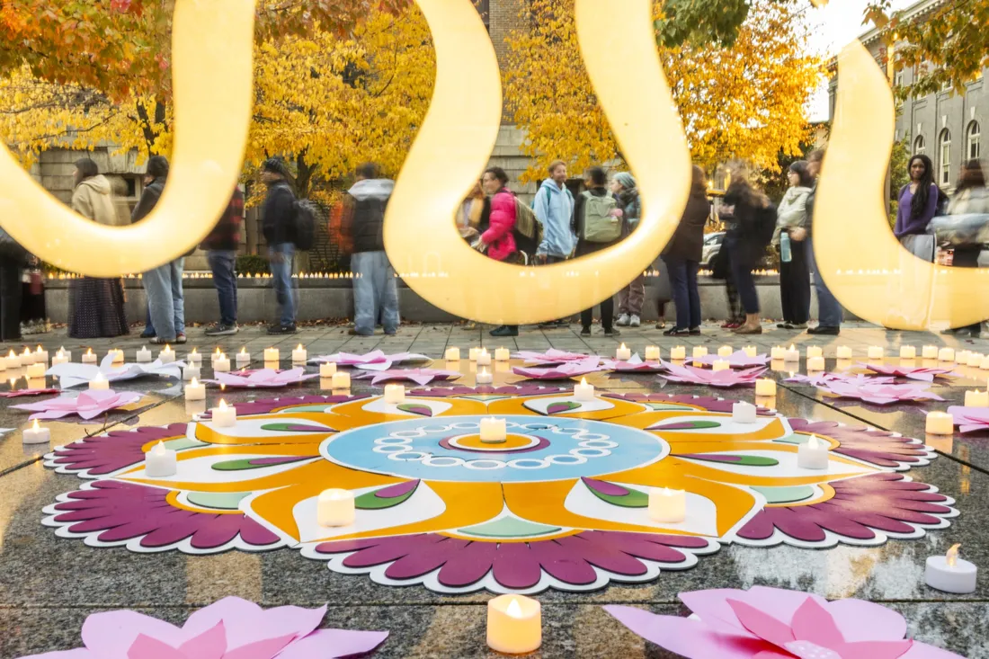 Colorful Diwali celebration on campus.