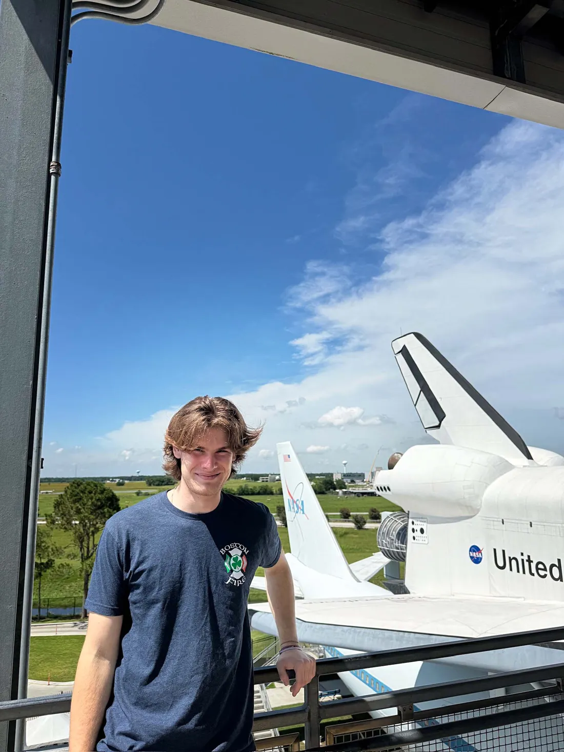 Brady McKenna outside on NASA.