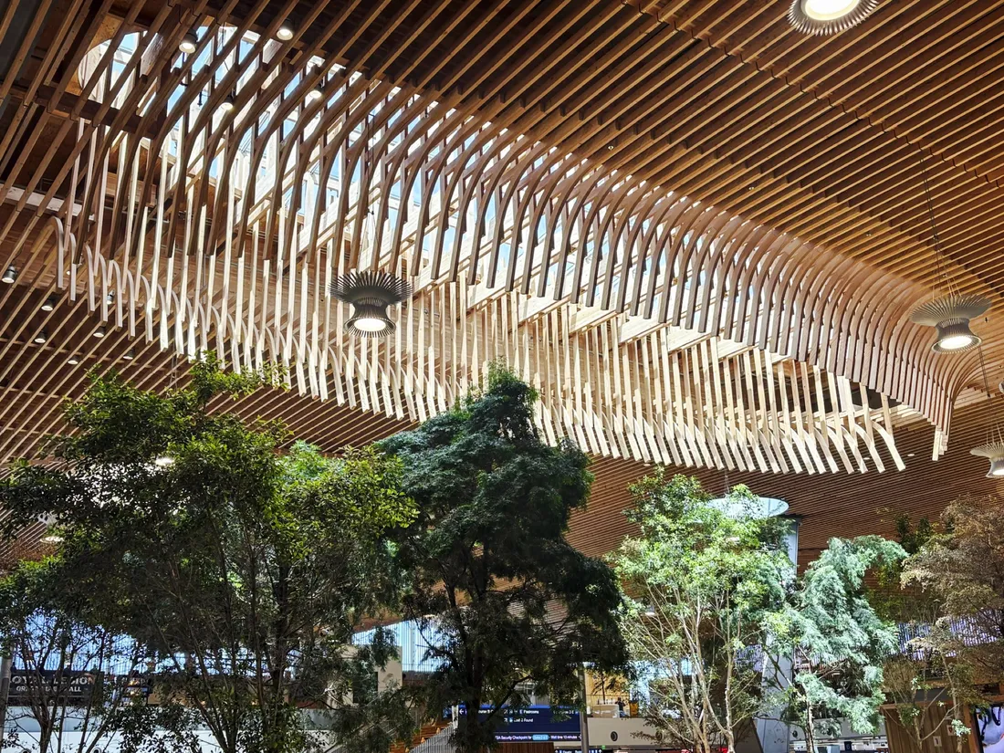 The interior of the Portland International Airport.