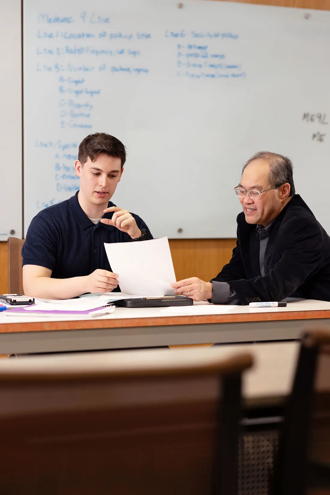 Benjamin Johnson with Professor Shiu-Kai Chin ’75, G’78, G’86.