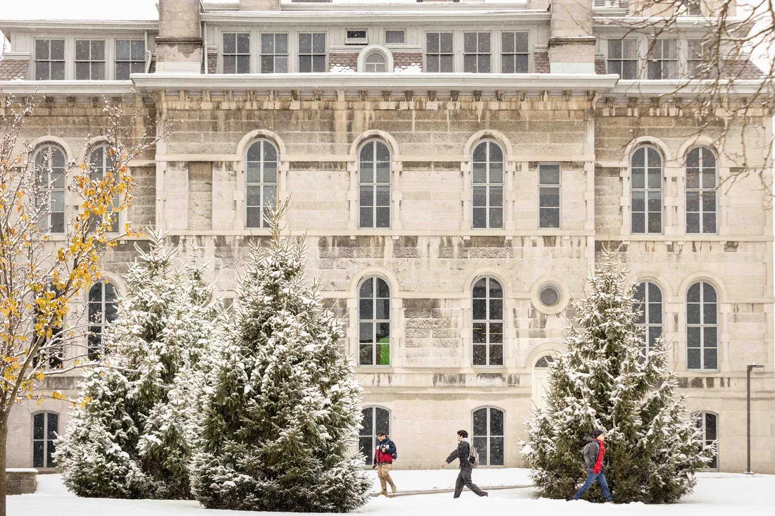 Syracuse University during the winter.