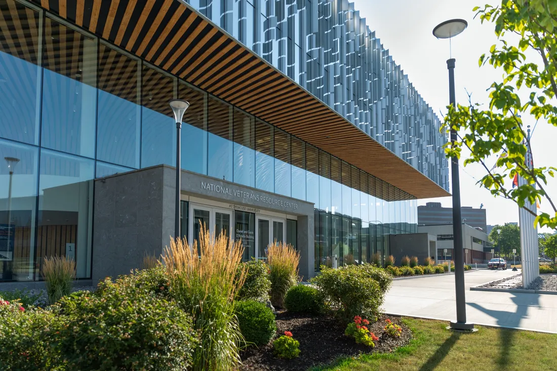 Front of the Daniel and Gayle D'Aniello Bulilding.