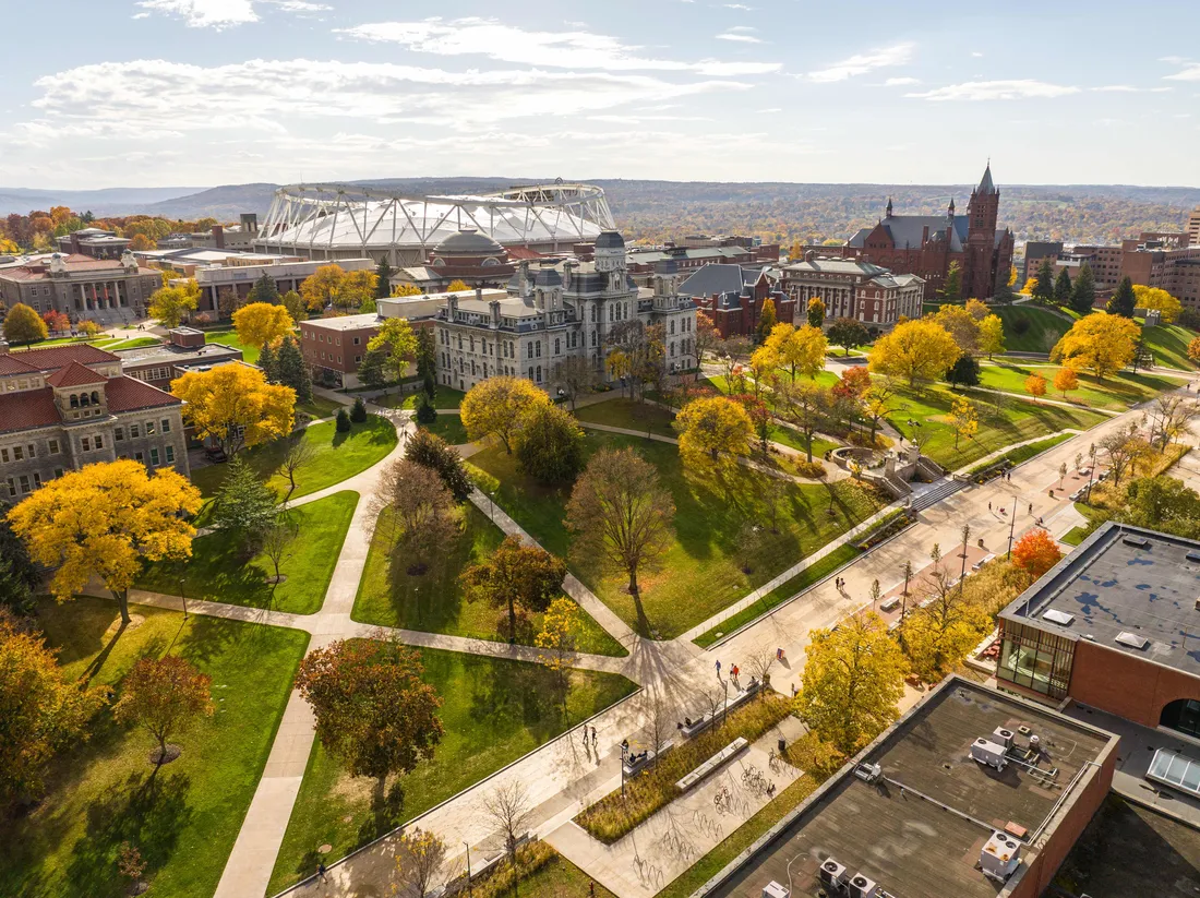 Campus in the fall.