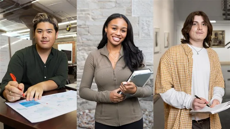 Three of the students impacted by scholarships from donors.