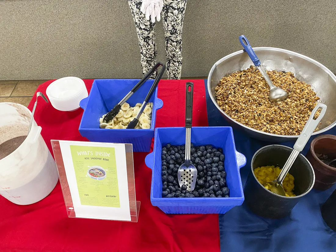 Variety of food on table