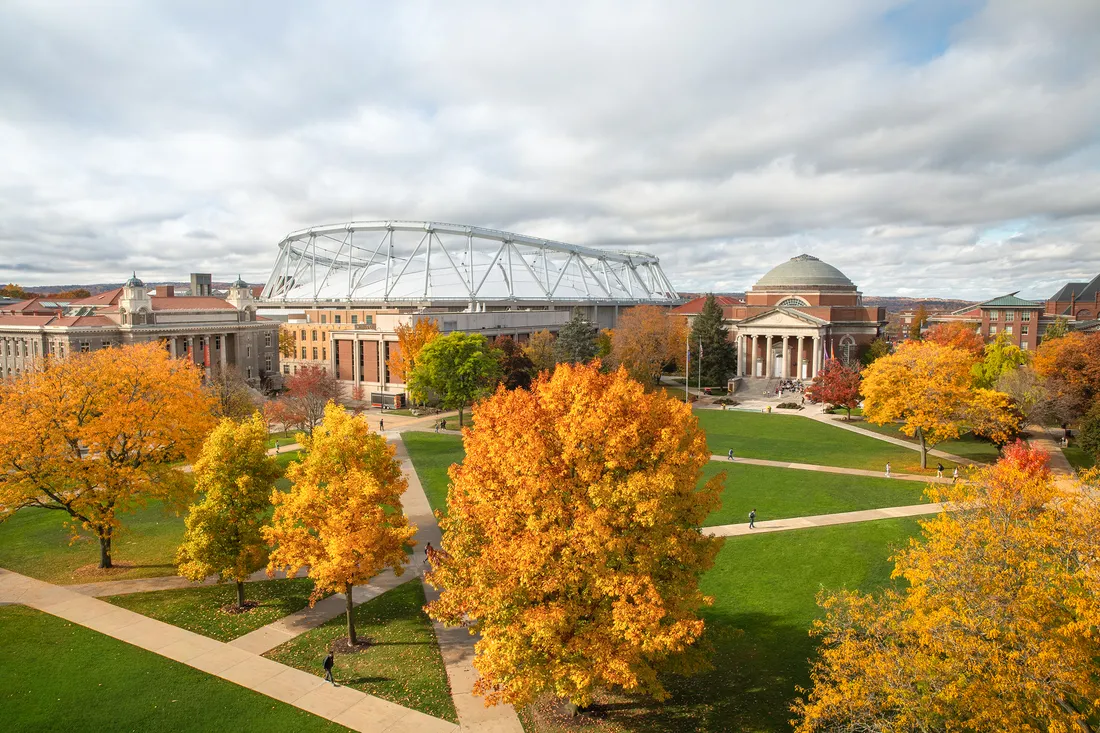 Syracuse University's campus in the fall.