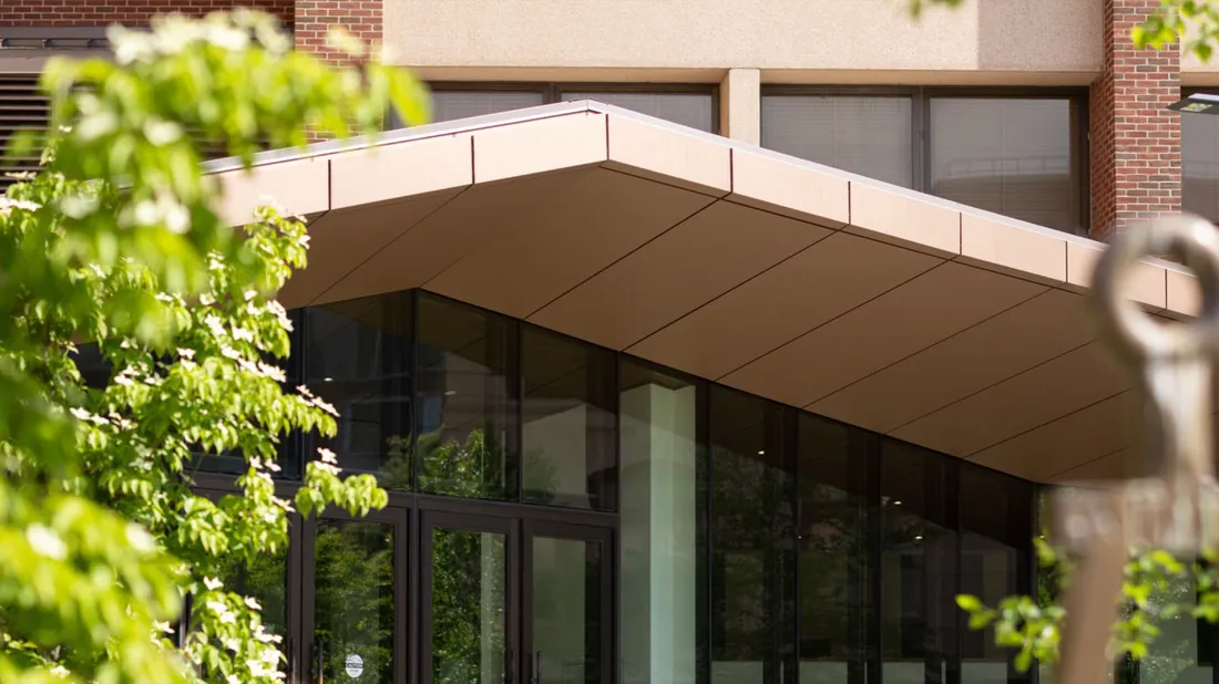 An entrance to Link Hall.