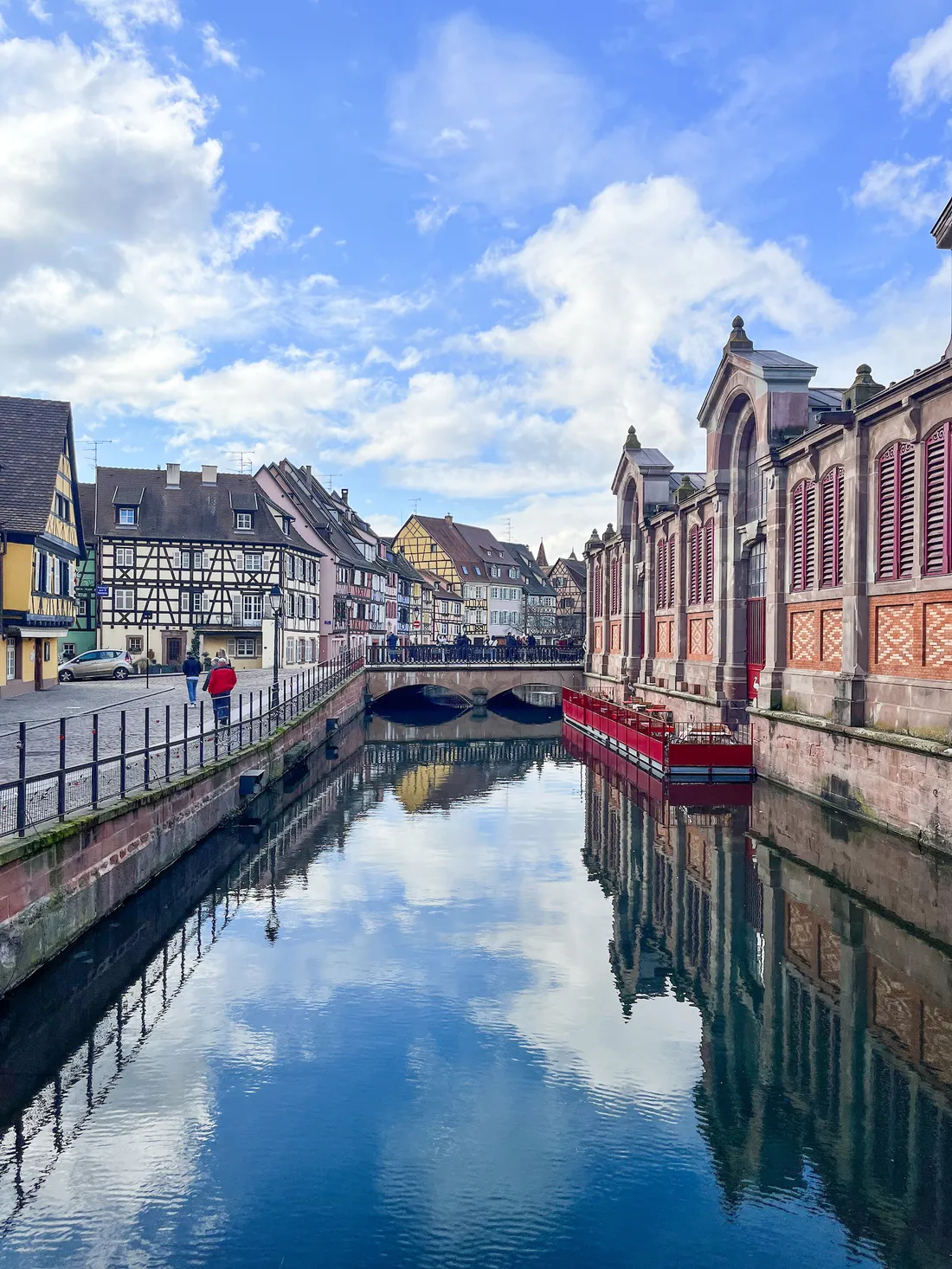 Water canal in Strasbourg, France.