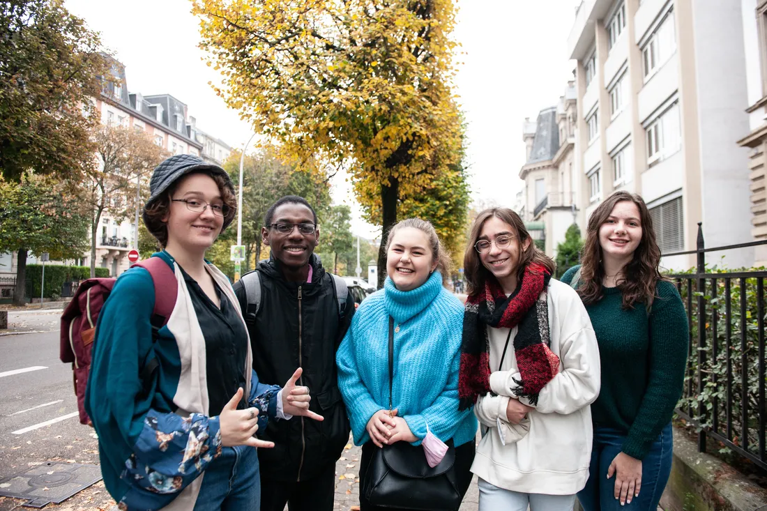 A group of students studying in Strasbourg.