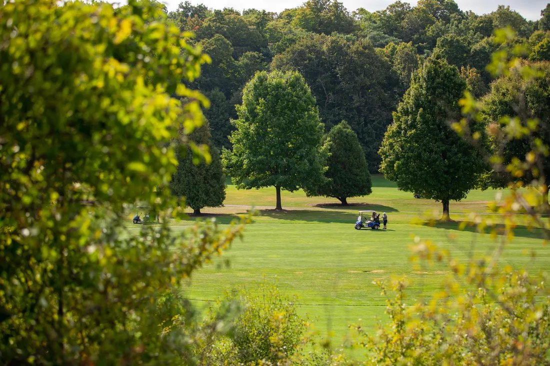 Aerial of Drumlins Golf Course.