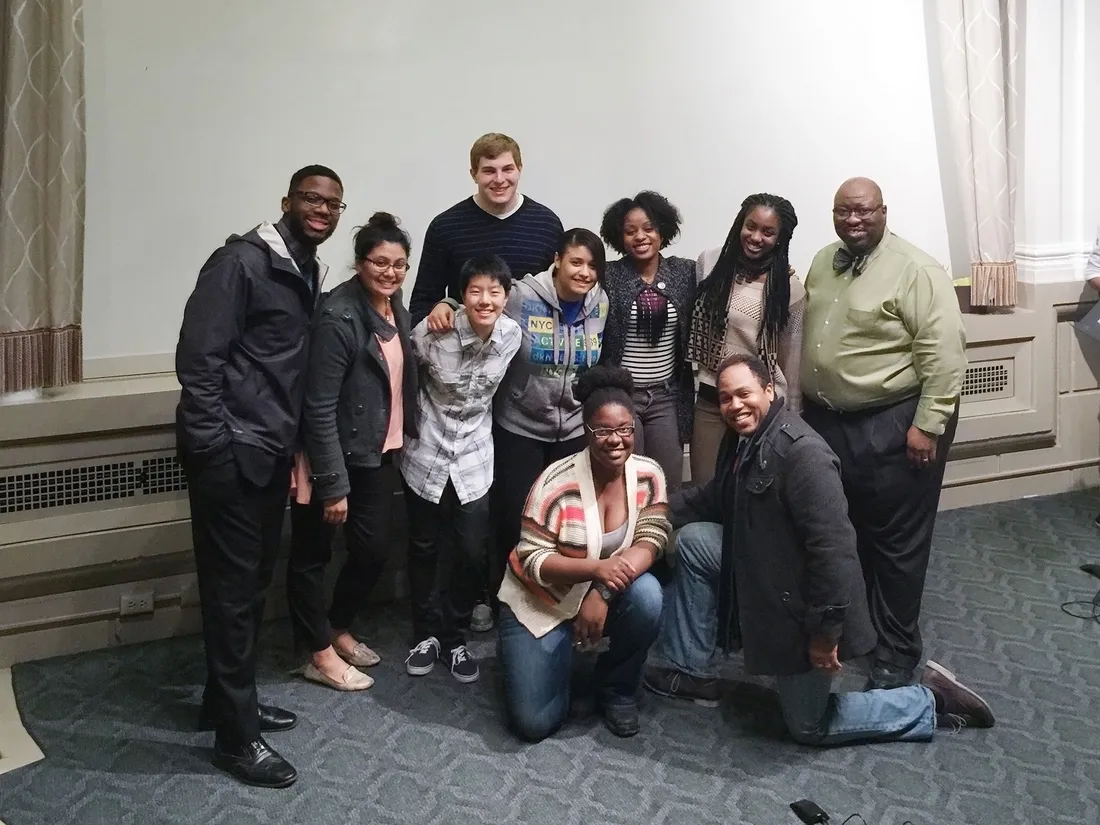 A group of people posing for a photo.