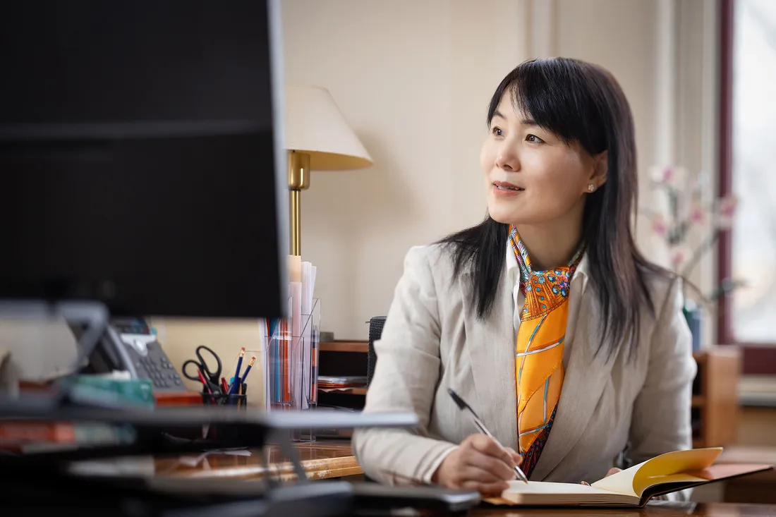 Person working on the computer.