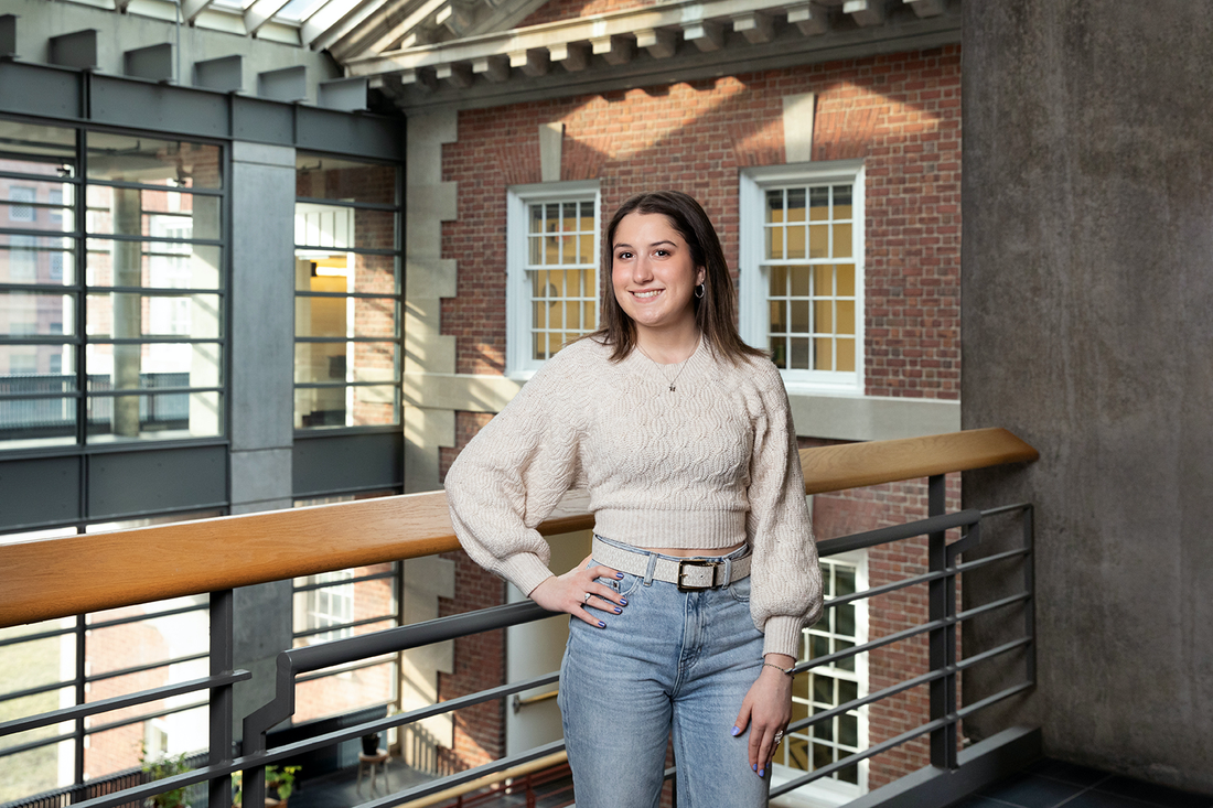 Jenna Poma in her home college of Maxwell.