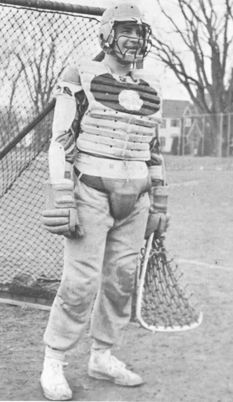 Vintage photograph of Chief Oren Lyons in lacrosse gear