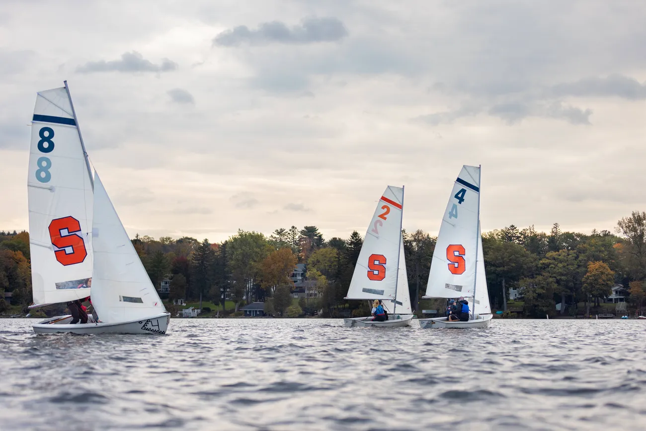 Syracuse University sailboats.