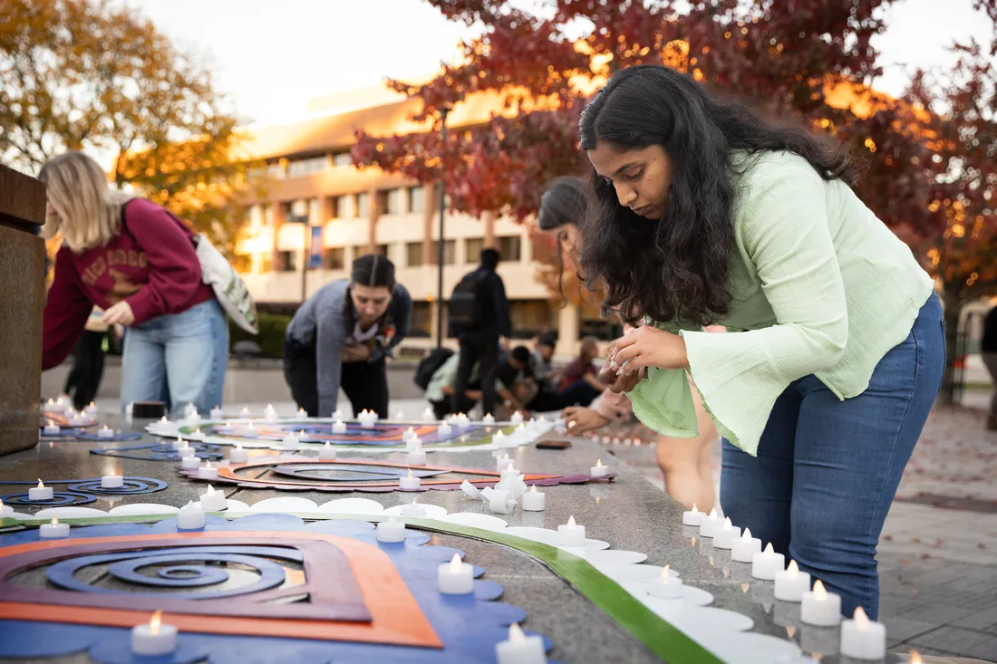 Students at Diwali Celebration.