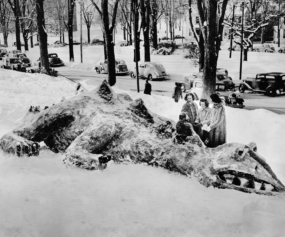 winter carnival snow sculpture.