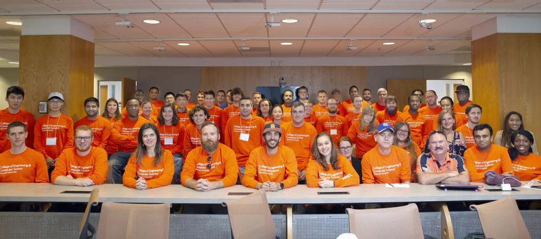 Group photo of College of Engineering and Computer Science at Syracuse University.