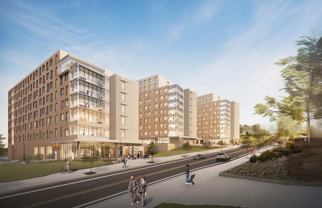 Exterior of new residence hall.