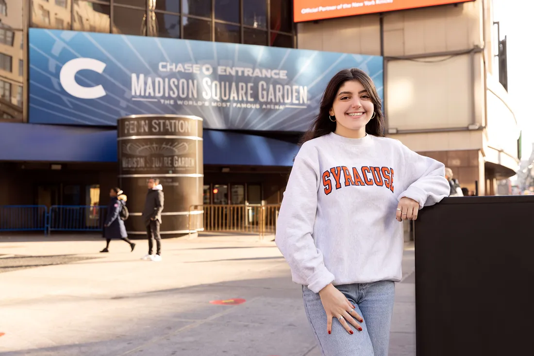 Ava Vulopas ’24 interned at Madison Square Garden and honed her professional skills via Newhouse NYC.